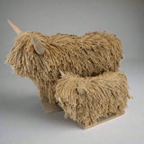 Aquarelle Home Mega Morag Jute Highland Cow Sculpture - Old Railway Line Garden Centre