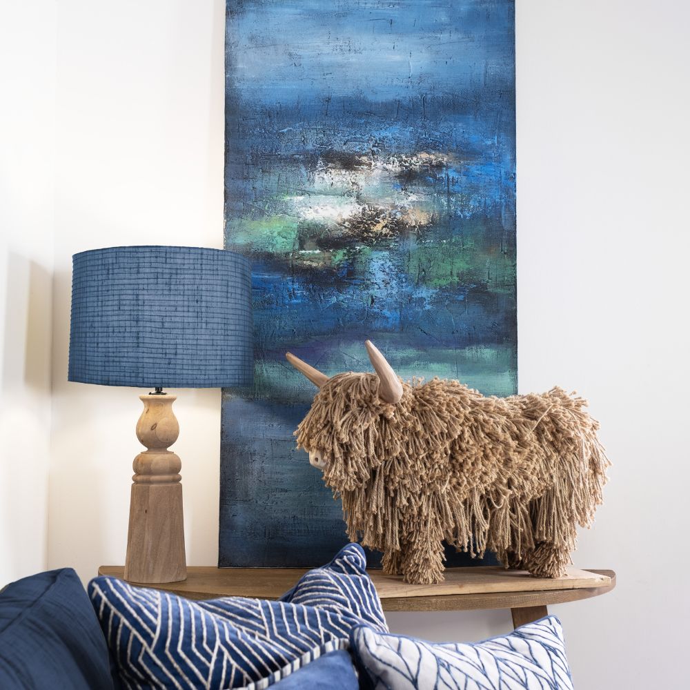 Aquarelle Morag Jute Brown Highland Cow