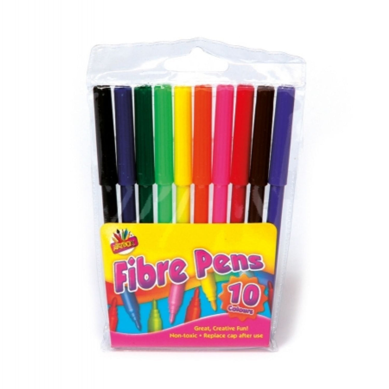 Artbox Pack of 10 Fibre Tip Pens - Old Railway Line Garden Centre