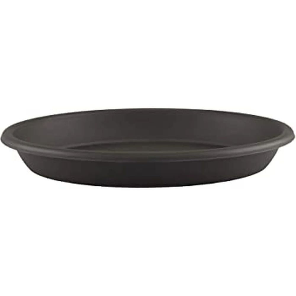 Artevasi 22cm Anthracite Round Saucer - Old Railway Line Garden Centre