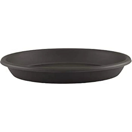 Artevasi 22cm Anthracite Round Saucer - Old Railway Line Garden Centre
