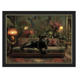 Artko 110cm Hand Finished 'Lounging Panther' Framed Print by Artko Designs - Old Railway Line Garden Centre