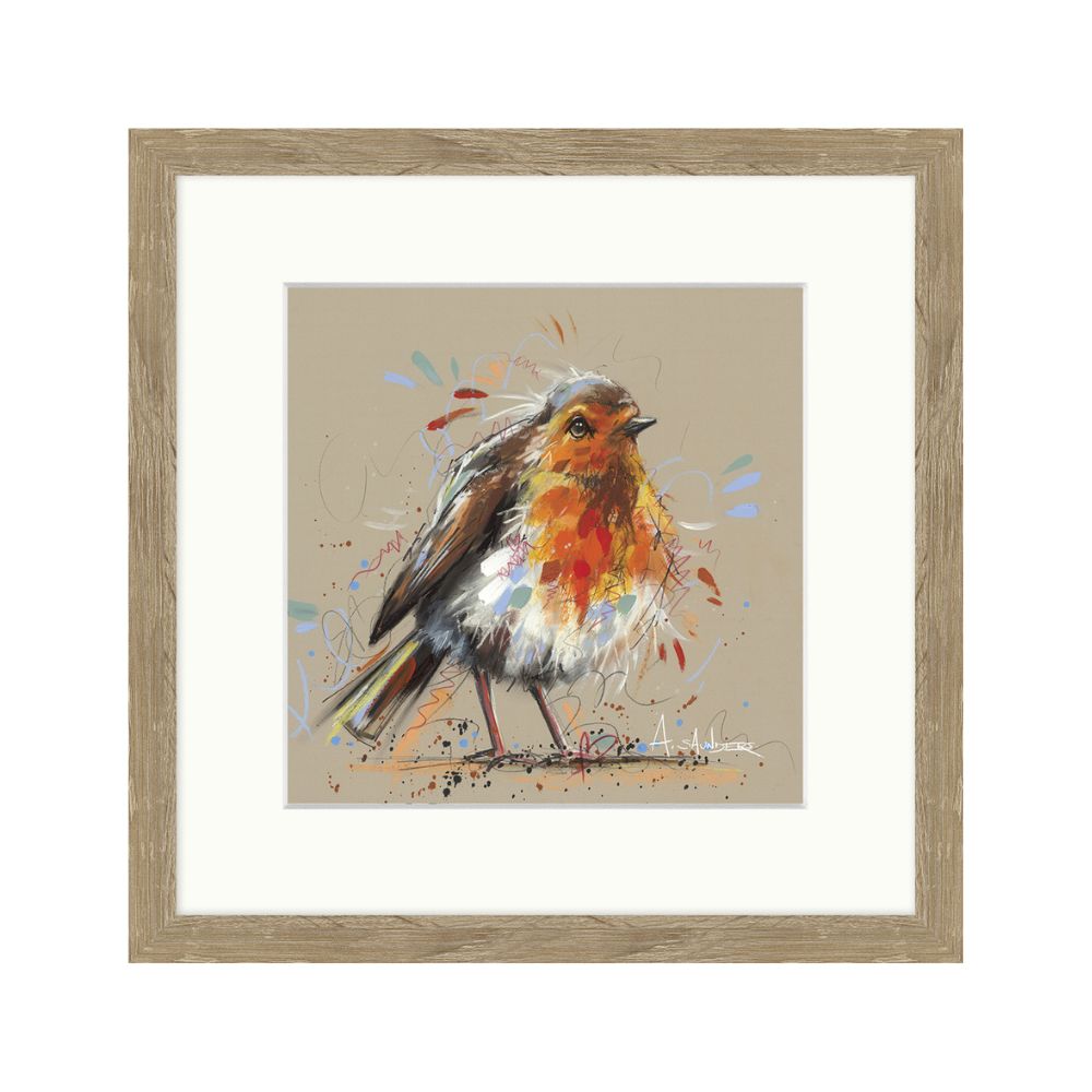 Artko 26cm 'Round Robin' Framed Print by Ashley Saunders