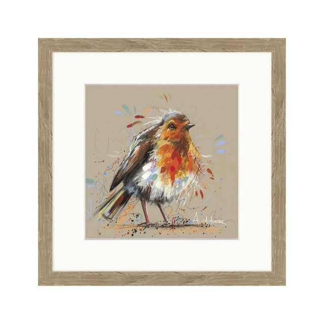 Artko 26cm 'Round Robin' Framed Print by Ashley Saunders - Old Railway Line Garden Centre