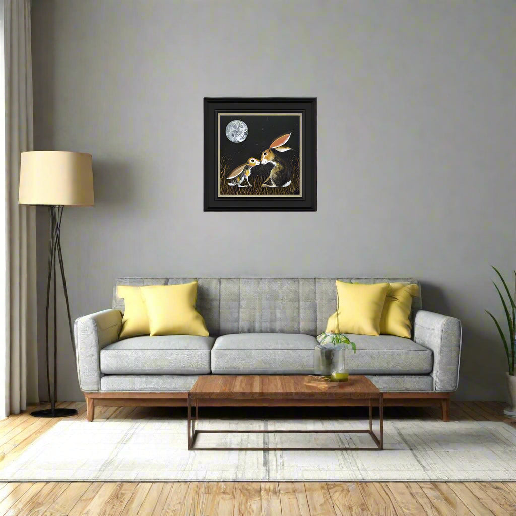 Artko 39cm Hand Finished 'To The Moon And Back' Framed Print by Quinn Russell