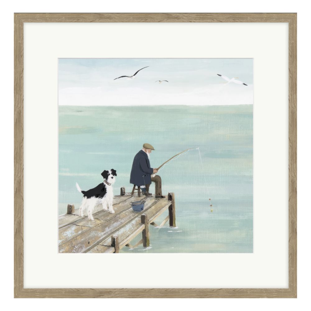 Artko 42cm Fishing Buddy Framed Print By Lucy Hart