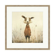 Artko 42cm 'Stick Leg Badger' Framed Print by Lucy Hart - Old Railway Line Garden Centre
