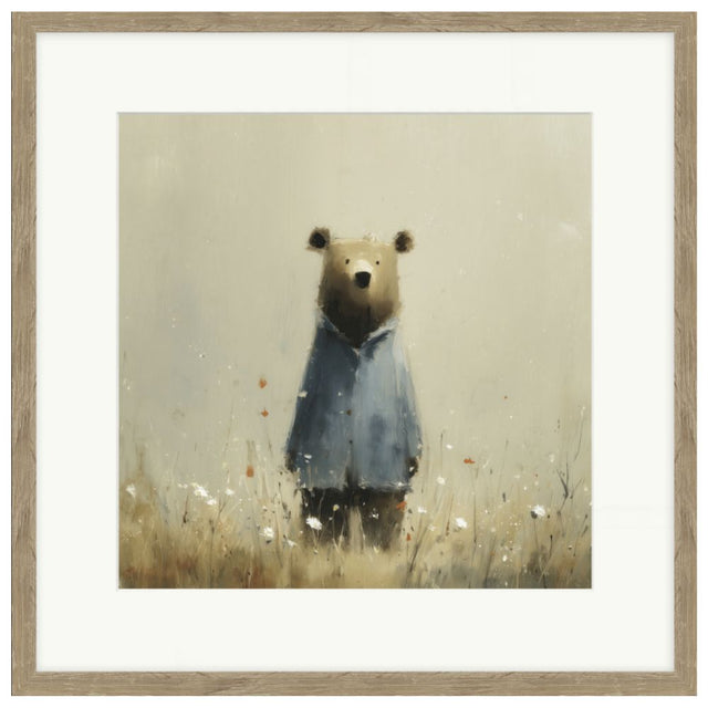 Artko 42cm Stick Leg Bear Framed Print By Lucy Hart - Old Railway Line Garden Centre