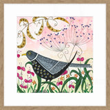 Artko 43cm 'Blackbirds in the Garden' Framed Print by Linda Hoskin