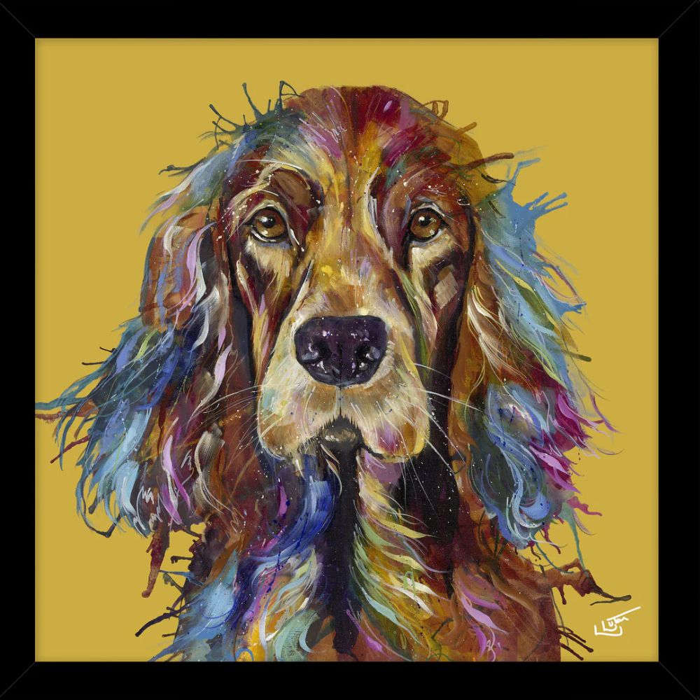 Artko 44cm Hand Finished 'Daniel The Dog' Framed Print by Louise Luton