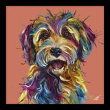 Artko 44cm Hand Finished 'Luna The Dog' Framed Print by Louise Luton