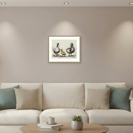 Artko 52cm 'Waddle Squad' Framed Print by Ashley Saunders