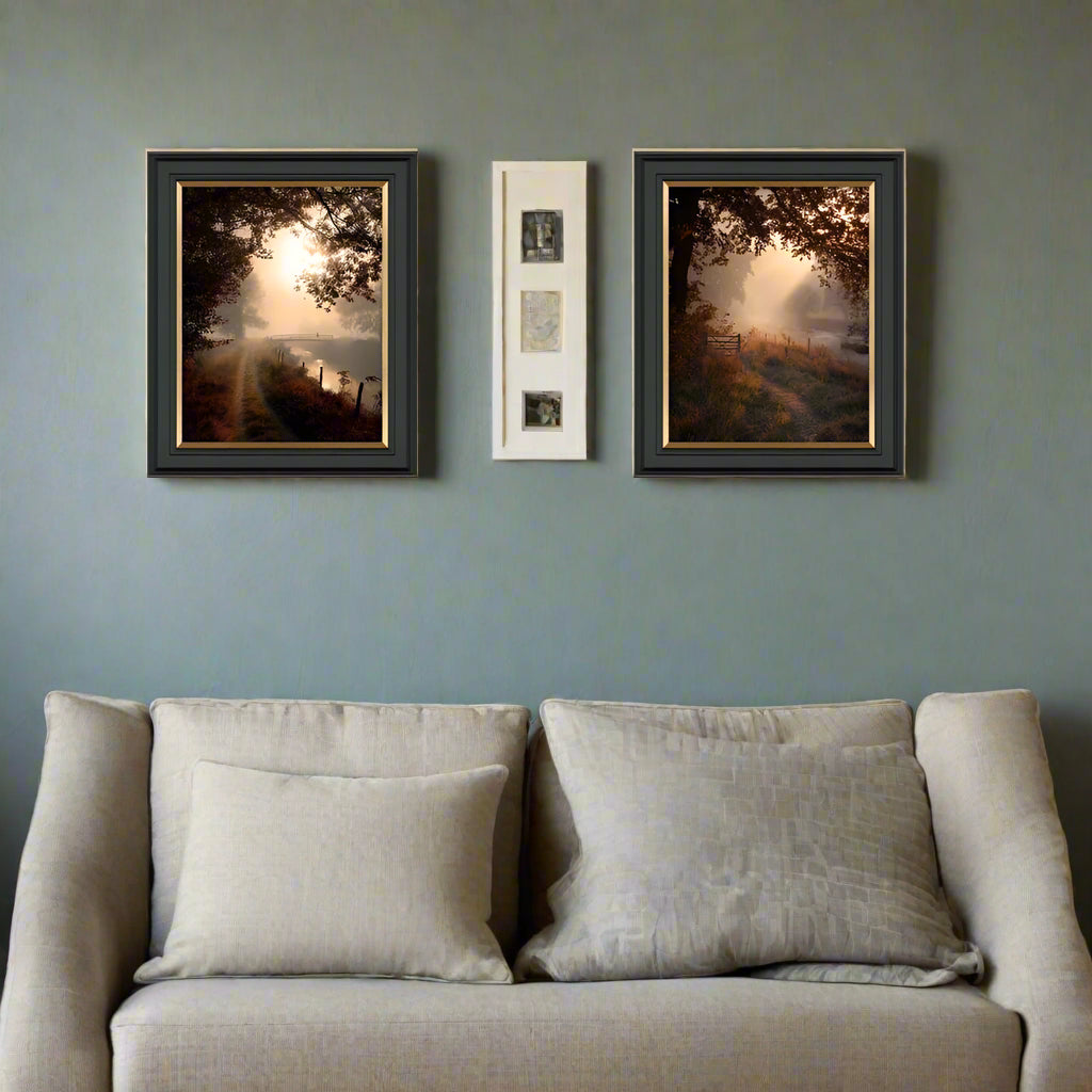 Artko 60cm Hand FInished 'Falling Light I'  Framed Print by M. Torelli