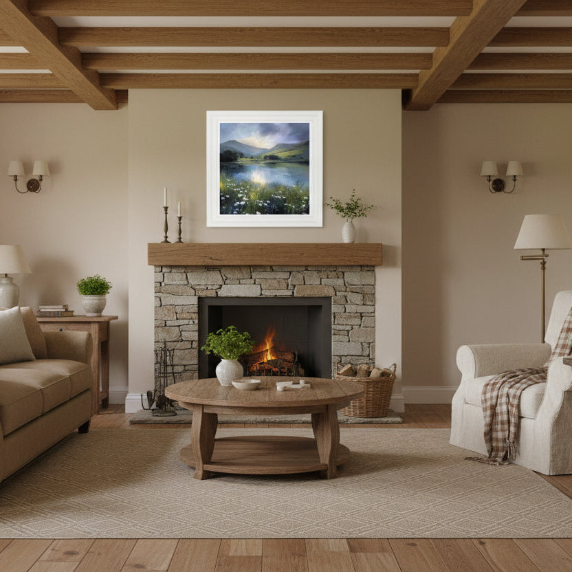 Artko 61cm Hand Finished ''The Waters Edge II' Framed Print by Simon Hartley