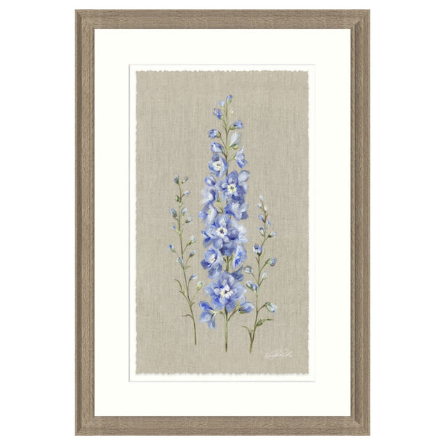 Artko 65cm 'Delphiniums' Framed Print by Nicola Jane Rowles - Old Railway Line Garden Centre