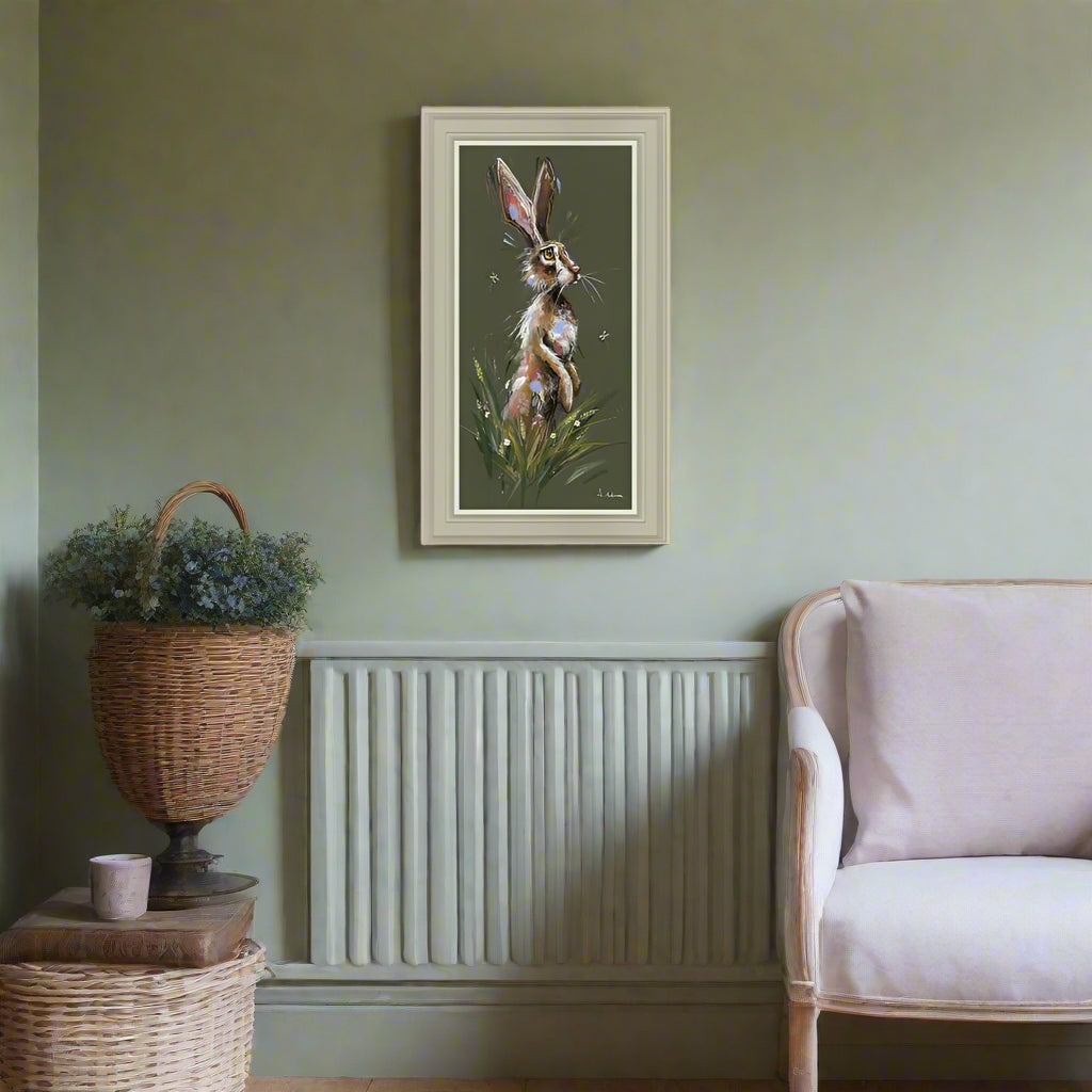 Artko 70cm Hand Finished 'Hoppity Rabbit' Framed Print by Ashley Saunders