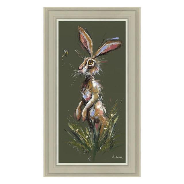 Hartley Rabbit Framed Artko 70cm Hand Finished 'Hoppity Rabbit' Framed Print by Ashley Saund ...