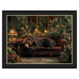 Artko 90cm Hand Finished 'Lounging Bear' Framed Print by Artko Designs - Old Railway Line Garden Centre