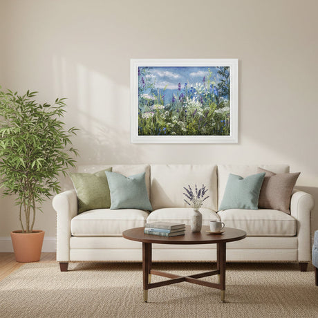 Artko 91cm Hand Finished 'Floral View' Framed Print by Charlotte Oakley