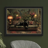 Artko 110cm Hand Finished 'Lounging Panther' Framed Print by Artko Designs