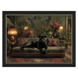 Artko 110cm Hand Finished 'Lounging Panther' Framed Print by Artko Designs