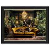 Artko 90cm Hand Finished 'Lounging Stag' Framed Print by Artko Designs