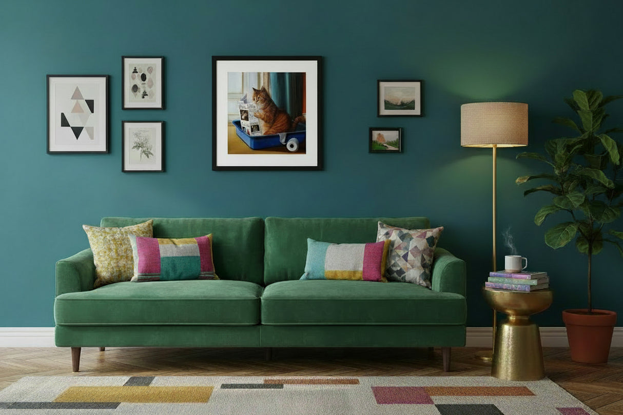 Artko 43.5cm 'Kitty Throne' Framed Print by Lucia Hefferman