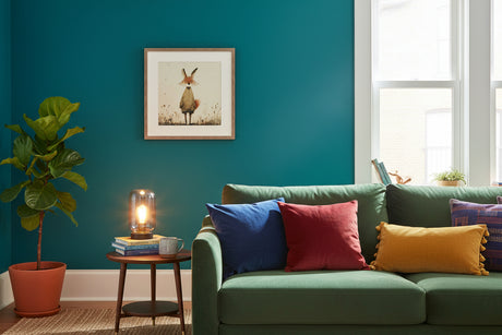 Artko 42cm 'Stick Leg Fox' Framed Print by Lucy Hart