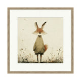 Artko 42cm 'Stick Leg Fox' Framed Print by Lucy Hart