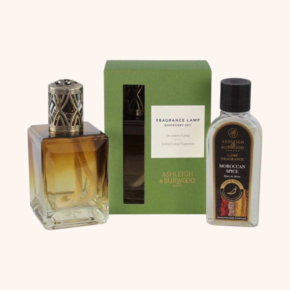 Ashleigh & Burwood Amber Lamp and Moroccan Spice Fragrance Lamp Discovery Set