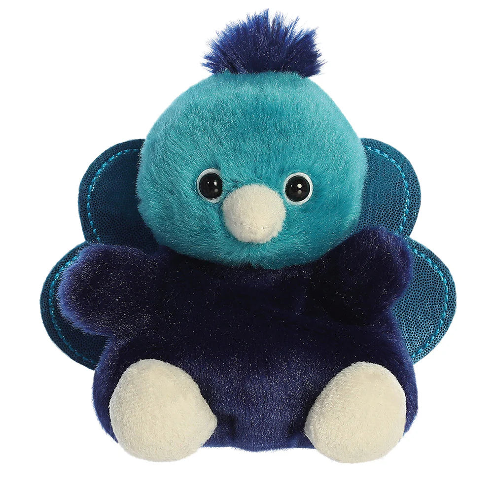 Aurora World Palm Pals 12cm Elton Peacock Soft Toy