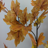 Eleganza Floral 100cm Large Autumn Maple Leaf Spray Light Brown
