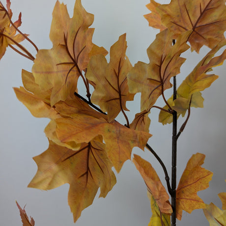 Eleganza Floral 100cm Large Autumn Maple Leaf Spray Light Brown