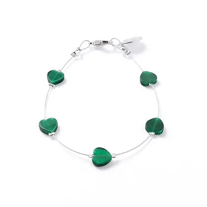 Carrie Elspeth Emerald Hearts Bracelet
