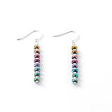 Carrie Elspeth Ombre Rainbow Haematite Gemstone Drop Earrings