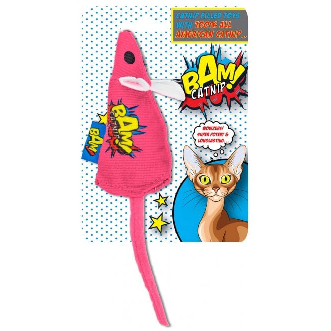 BAM! Catnip Mouse Pink
