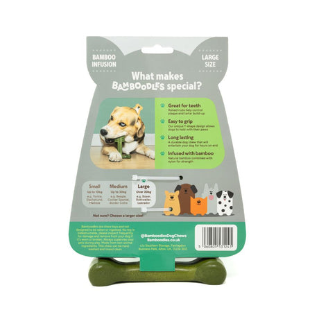 Bamboodles Large Lamb & Mint Dental Dog Chew