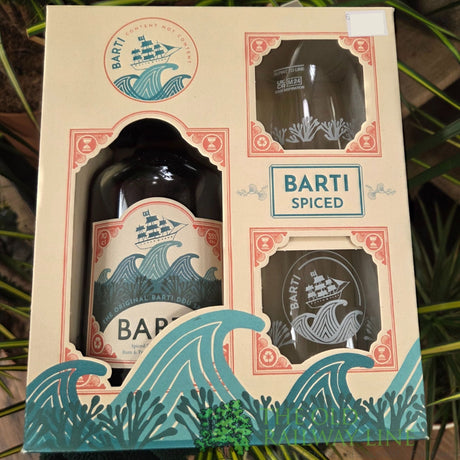Barti Spiced Rum 70cl Gift Set With Two Glasses - Old Railway Line Garden Centre