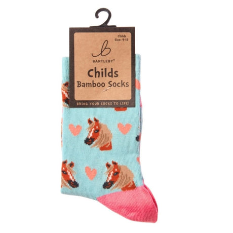Bartleby Childs Horse Love Funky Bamboo Socks - Size 3-6 - Old Railway Line Garden Centre