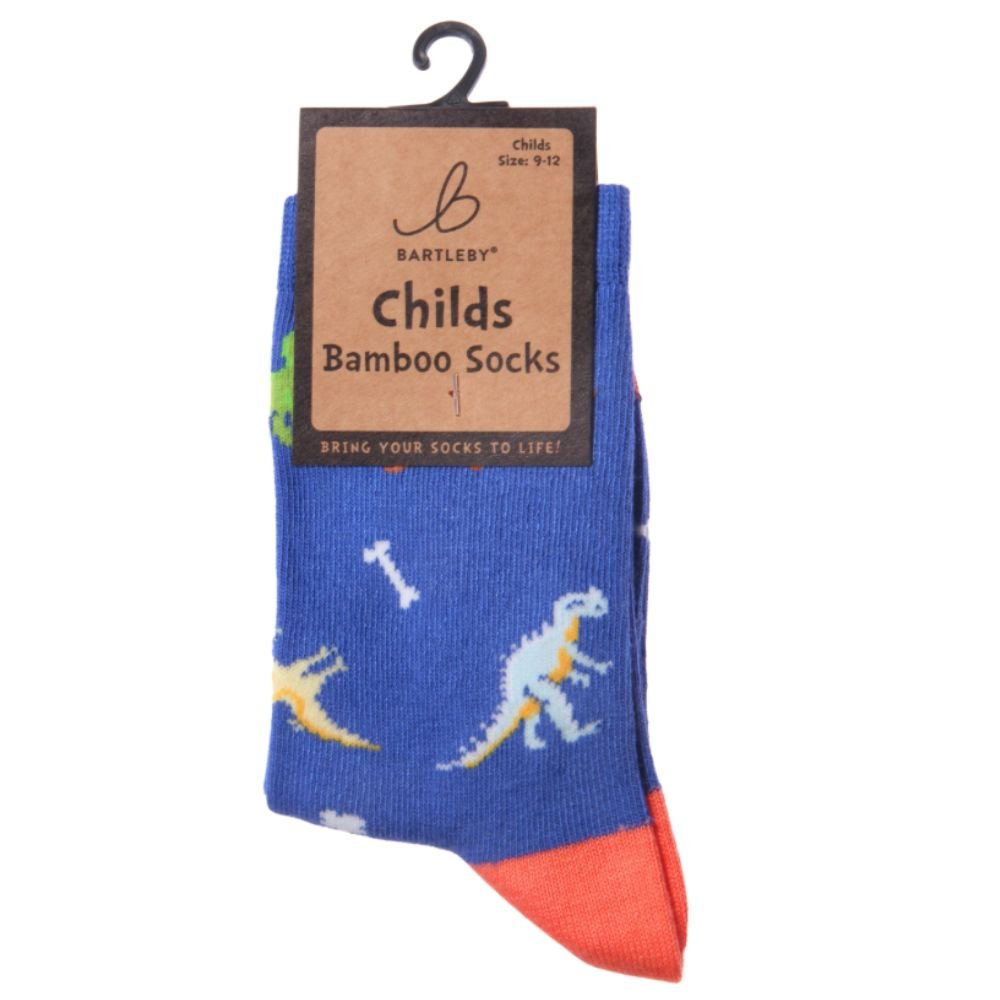 Bartleby Childs Little Dinos Funky Bamboo Socks - Size 3-6 - Old Railway Line Garden Centre