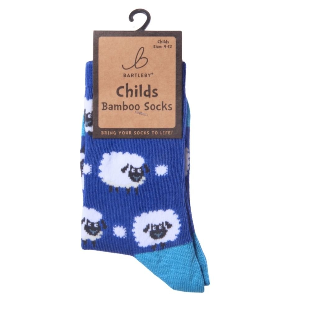 Bartleby Childs Sheep Funky Bamboo Socks - Size 3-6 - Old Railway Line Garden Centre