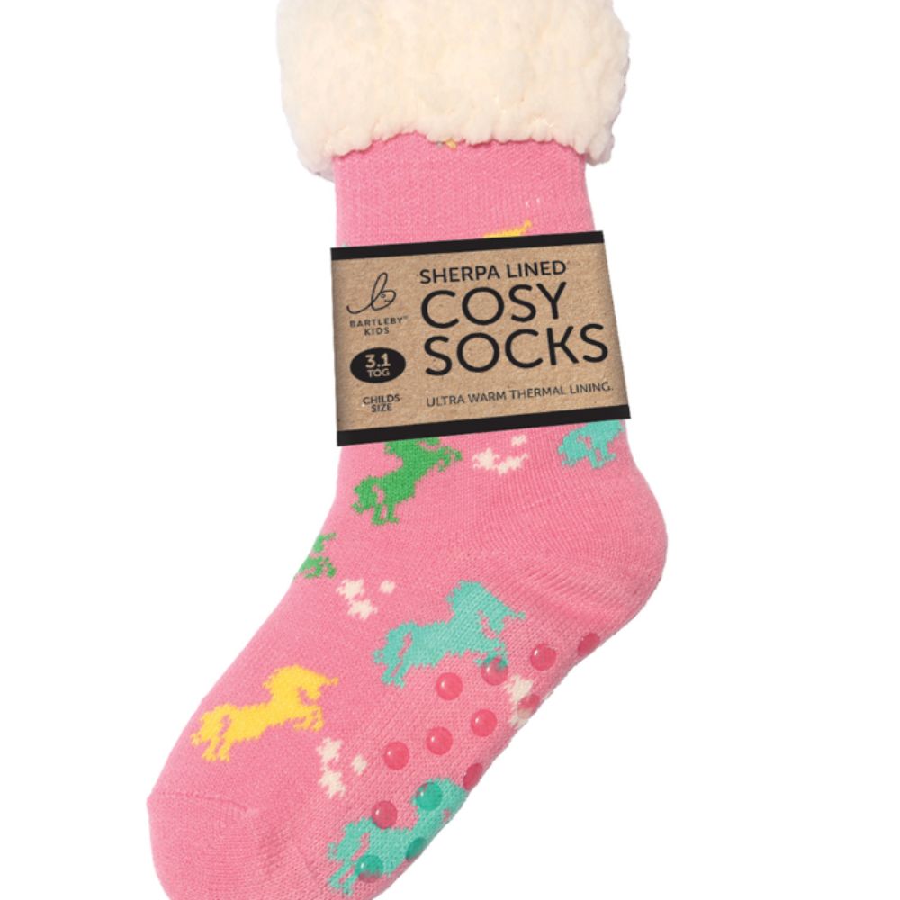 Bartleby Childs Unicorn Sherpa Socks
