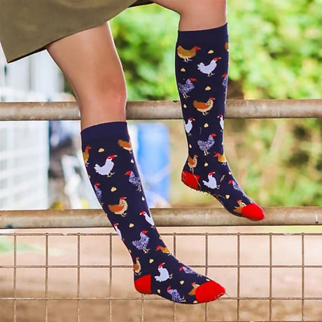 Bartleby Funky Chicken Welly Socks Size 4-8