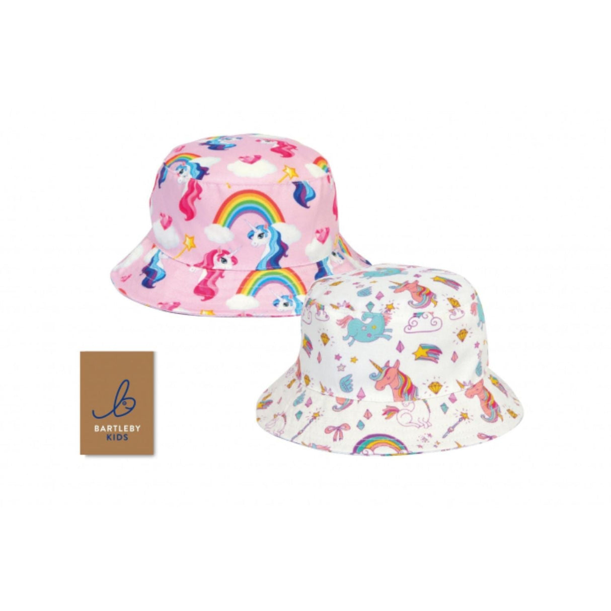 Bartleby Girls Unicorn Bucket Hat (Choice of 2) - Old Railway Line Garden Centre