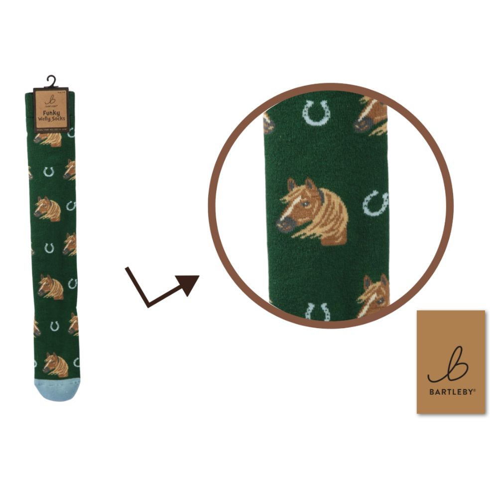 Bartleby Horse Head Welly Socks