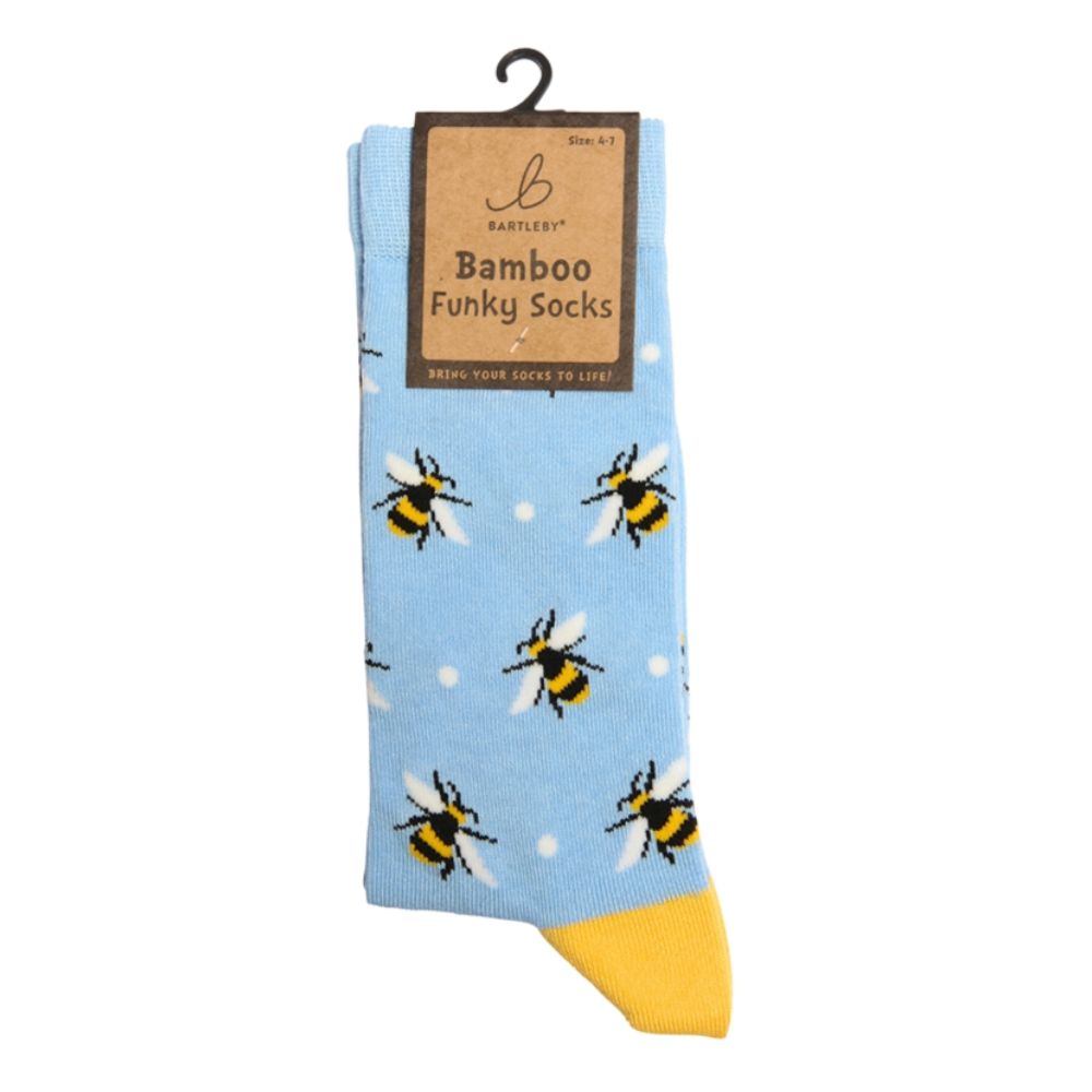 Bartleby Ladies Bumble Bee Funky Bamboo Socks - Size 4-7