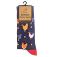 Bartleby Ladies Colourful Chickens Funky Bamboo Socks - Size 4 - 7 - Old Railway Line Garden Centre