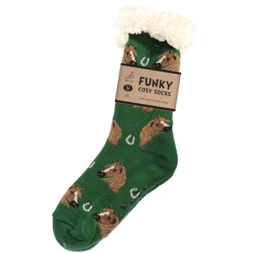 Bartleby Ladies Horse Head Sherpa Socks