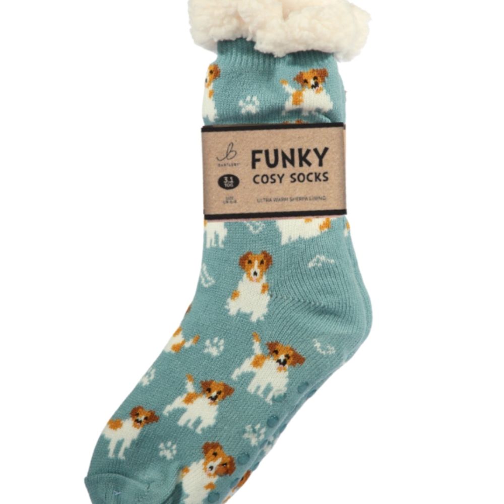 Bartleby Ladies Jack Russell Sherpa Socks