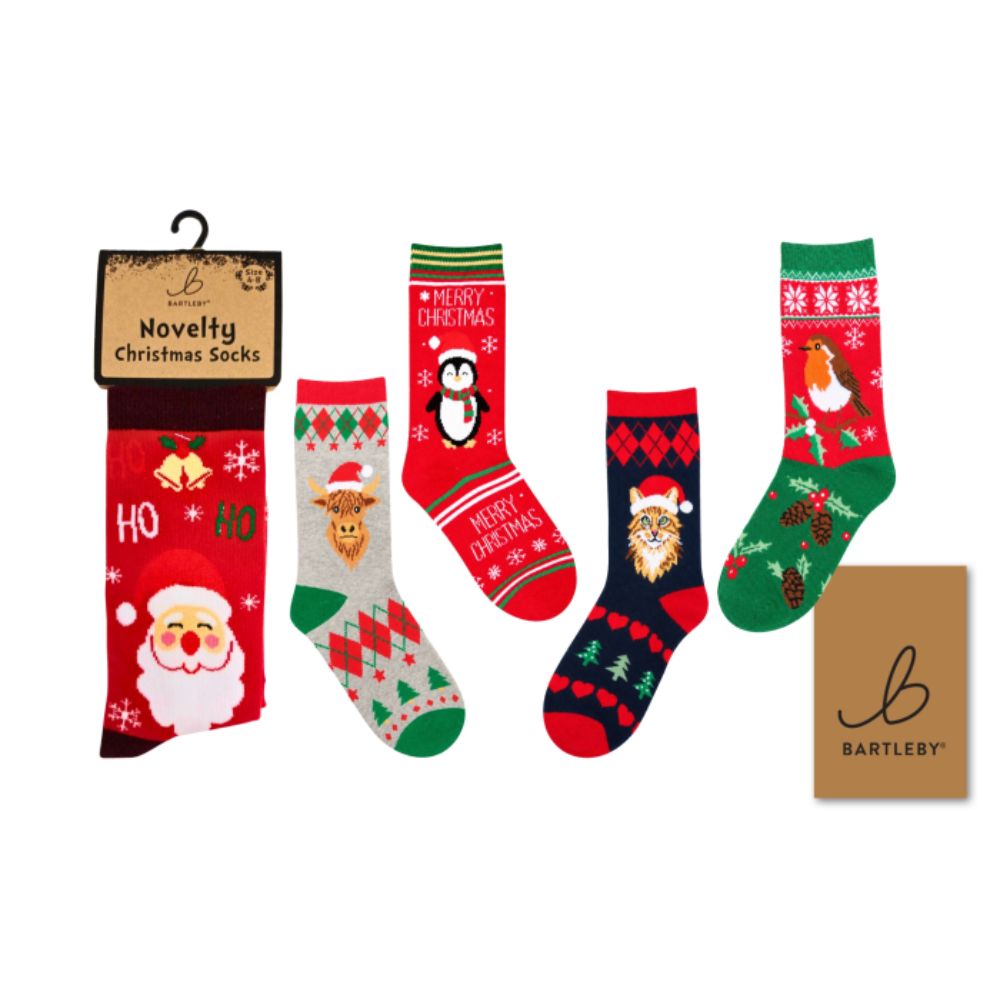 Bartleby Ladies Novelty Christmas Socks (Choice of 5)